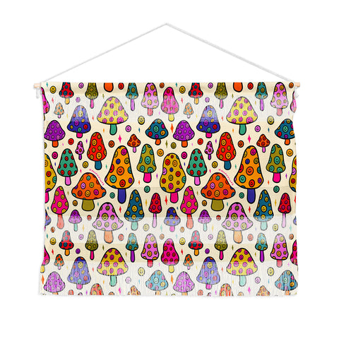 Doodle By Meg Smiley Mushroom in Cream Wall Hanging Landscape