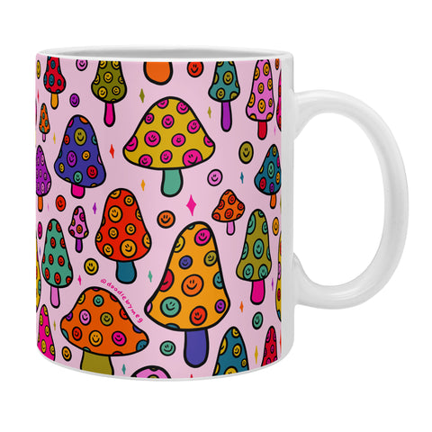 Doodle By Meg Smiley Mushroom in Pink Coffee Mug