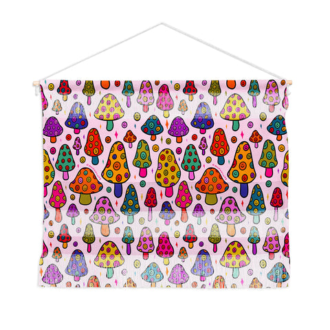 Doodle By Meg Smiley Mushroom in Pink Wall Hanging Landscape