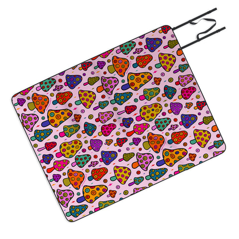 Doodle By Meg Smiley Mushroom in Pink Picnic Blanket