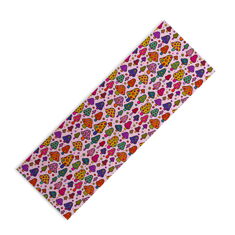 Doodle By Meg Smiley Mushroom in Pink Yoga Mat