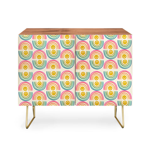 Doodle By Meg Smiley Rainbow Print Credenza