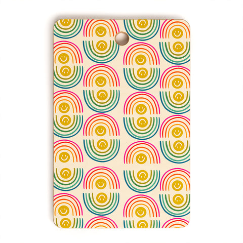 Doodle By Meg Smiley Rainbow Print Cutting Board Rectangle