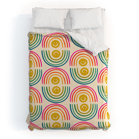 Doodle By Meg Smiley Rainbow Print Duvet Cover