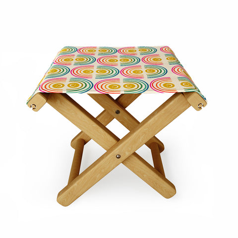Doodle By Meg Smiley Rainbow Print Folding Stool
