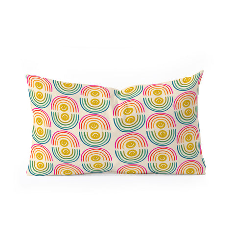 Doodle By Meg Smiley Rainbow Print Oblong Throw Pillow
