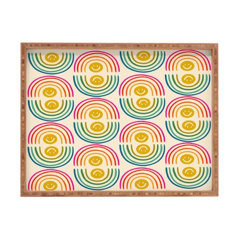 Doodle By Meg Smiley Rainbow Print Rectangular Tray