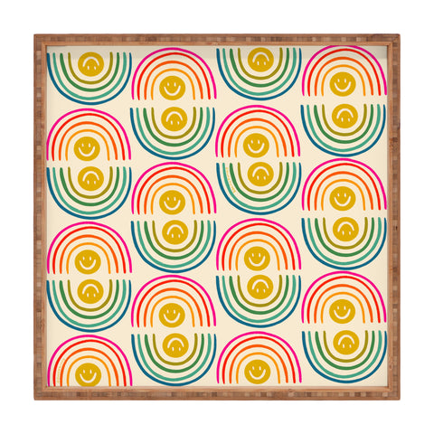 Doodle By Meg Smiley Rainbow Print Square Tray