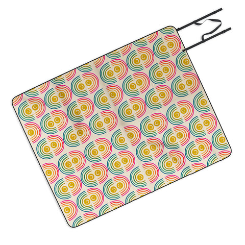 Doodle By Meg Smiley Rainbow Print Picnic Blanket