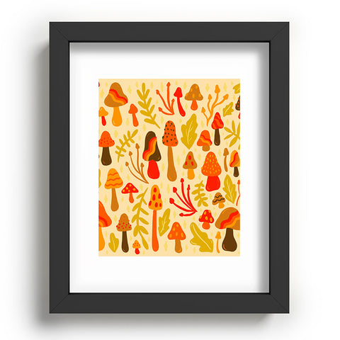 Doodle By Meg Spring Mushroom Print Recessed Framing Rectangle