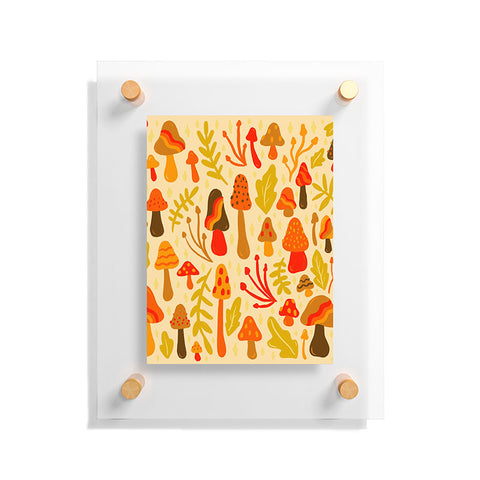 Doodle By Meg Spring Mushroom Print Floating Acrylic Print