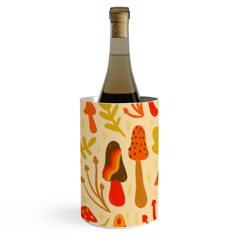 Doodle By Meg Spring Mushroom Print Wine Chiller