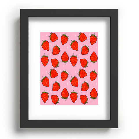 Doodle By Meg Strawberry Print Recessed Framing Rectangle