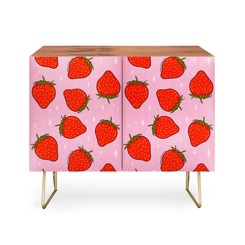 Doodle By Meg Strawberry Print Credenza