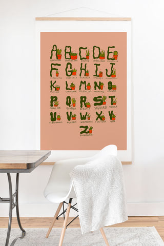 Doodle By Meg Succulent Alphabet Art Print And Hanger
