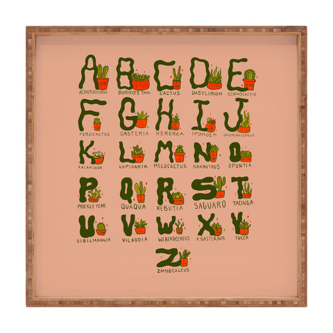Doodle By Meg Succulent Alphabet Square Tray