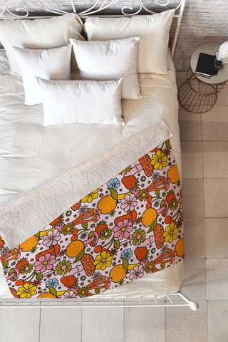 Doodle By Meg Summertime Print Fleece Throw Blanket