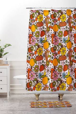Doodle By Meg Summertime Print Shower Curtain And Mat