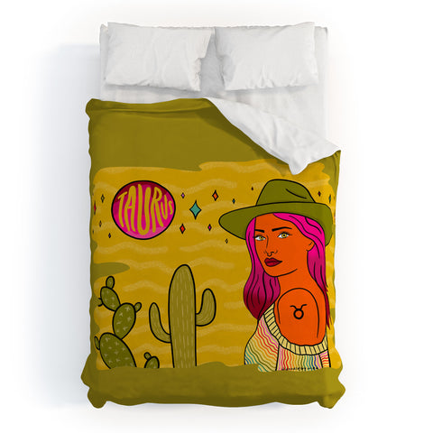 Doodle By Meg Taurus Babe Duvet Cover
