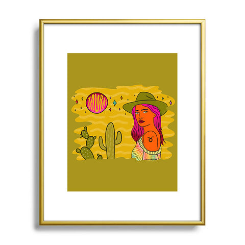 Doodle By Meg Taurus Babe Metal Framed Art Print