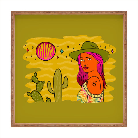 Doodle By Meg Taurus Babe Square Tray