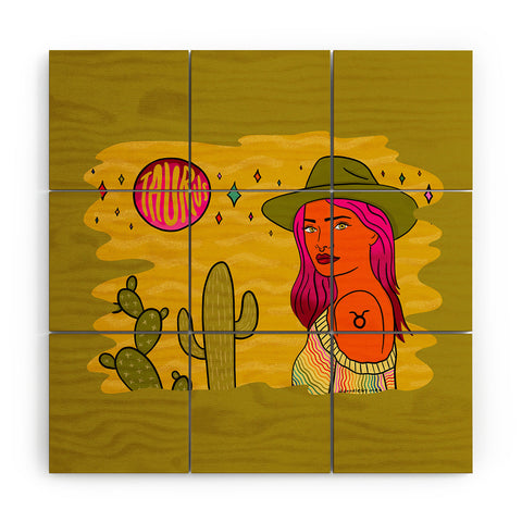 Doodle By Meg Taurus Babe Wood Wall Mural