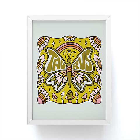 Doodle By Meg Taurus Butterfly Framed Mini Art Print