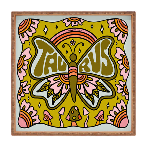 Doodle By Meg Taurus Butterfly Square Tray