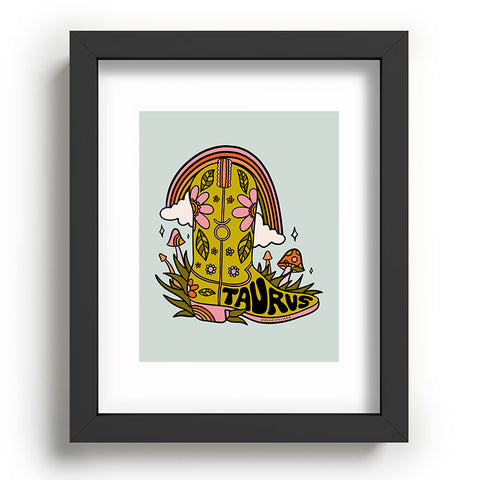 Doodle By Meg Taurus Cowboy Boot Recessed Framing Rectangle