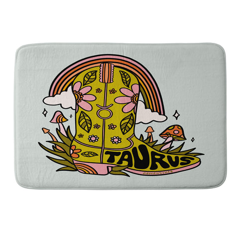 Doodle By Meg Taurus Cowboy Boot Memory Foam Bath Mat