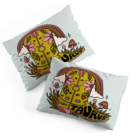 Doodle By Meg Taurus Cowboy Boot Pillow Shams