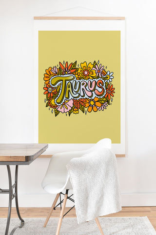 Doodle By Meg Taurus Flowers Art Print And Hanger