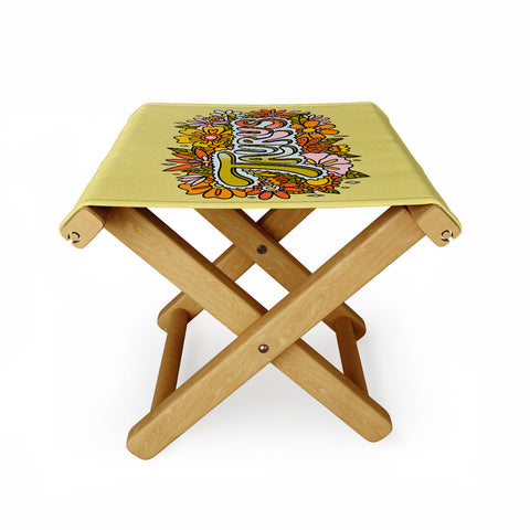 Doodle By Meg Taurus Flowers Folding Stool