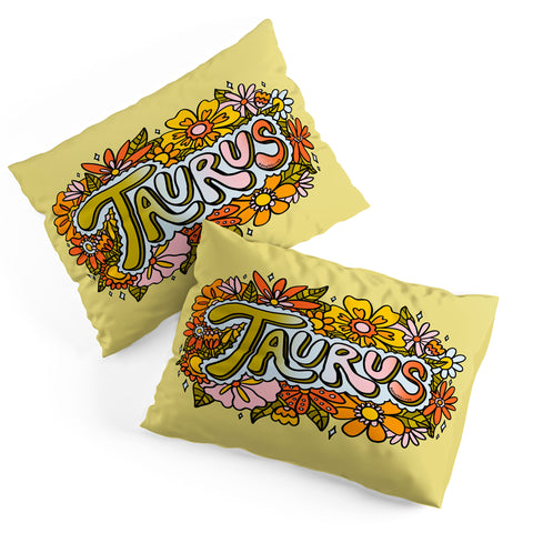 Doodle By Meg Taurus Flowers Pillow Shams