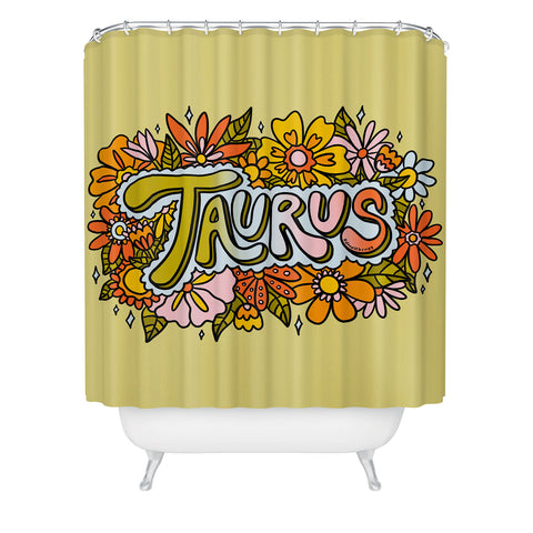 Doodle By Meg Taurus Flowers Shower Curtain