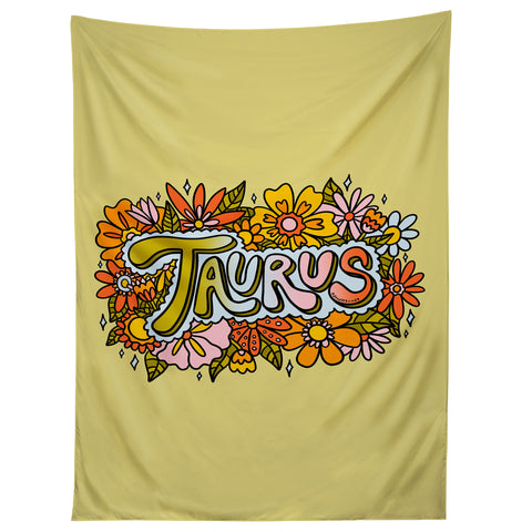 Doodle By Meg Taurus Flowers Tapestry