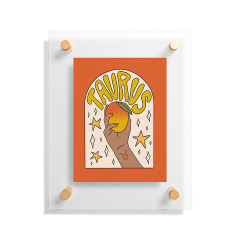 Doodle By Meg Taurus Mango Floating Acrylic Print