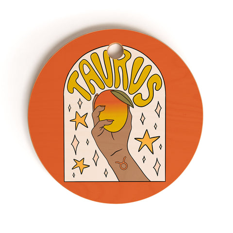Doodle By Meg Taurus Mango Cutting Board Round