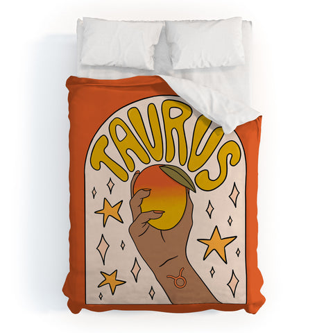 Doodle By Meg Taurus Mango Duvet Cover