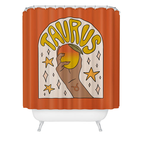 Doodle By Meg Taurus Mango Shower Curtain