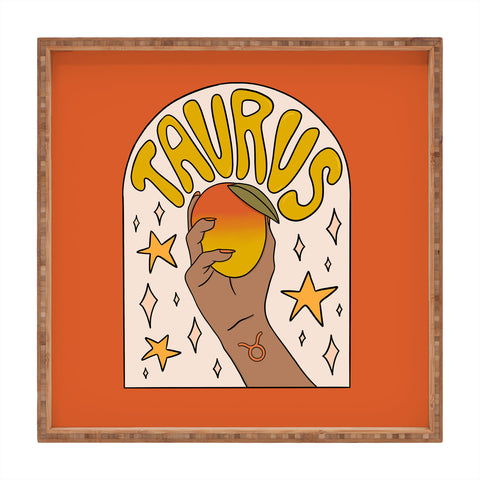Doodle By Meg Taurus Mango Square Tray