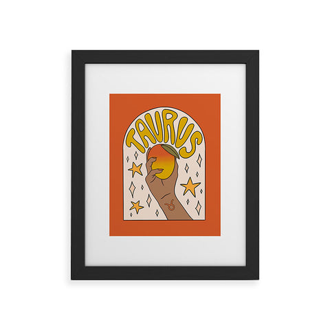 Doodle By Meg Taurus Mango Framed Art Print