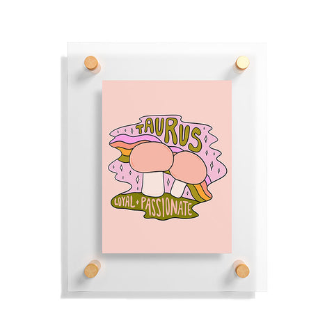 Doodle By Meg Taurus Mushroom Floating Acrylic Print