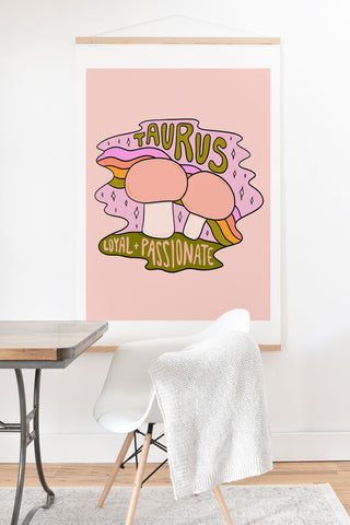 Doodle By Meg Taurus Mushroom Art Print And Hanger