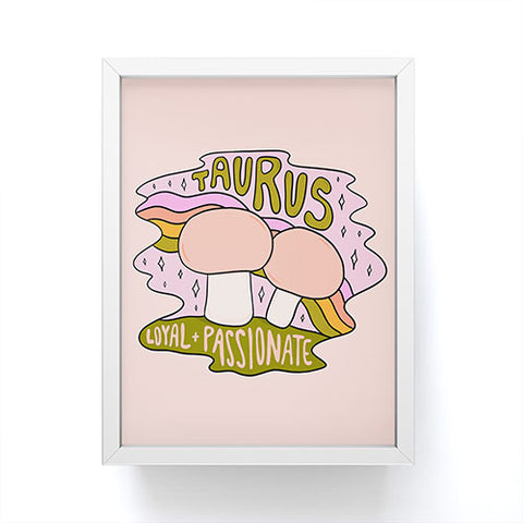 Doodle By Meg Taurus Mushroom Framed Mini Art Print