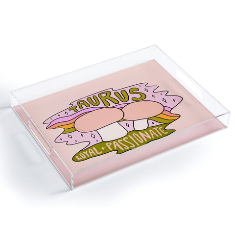 Doodle By Meg Taurus Mushroom Acrylic Tray