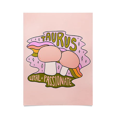 Doodle By Meg Taurus Mushroom Poster