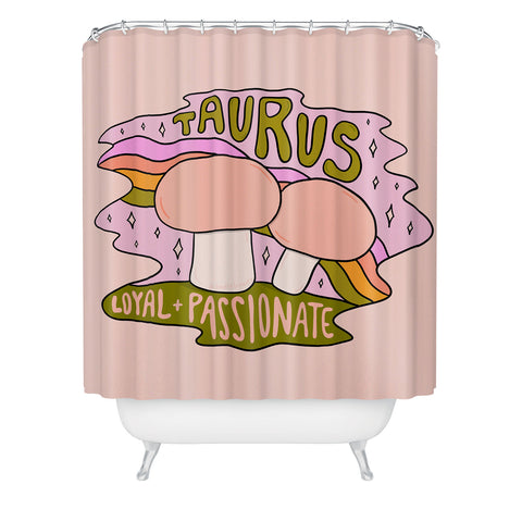 Doodle By Meg Taurus Mushroom Shower Curtain