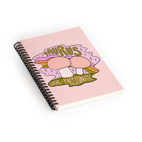 Doodle By Meg Taurus Mushroom Spiral Notebook