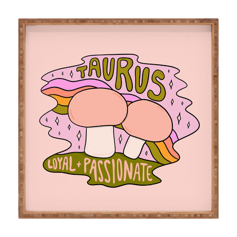 Doodle By Meg Taurus Mushroom Square Tray